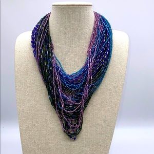Chico’s 60 Strand Seed Bead Statement Necklace